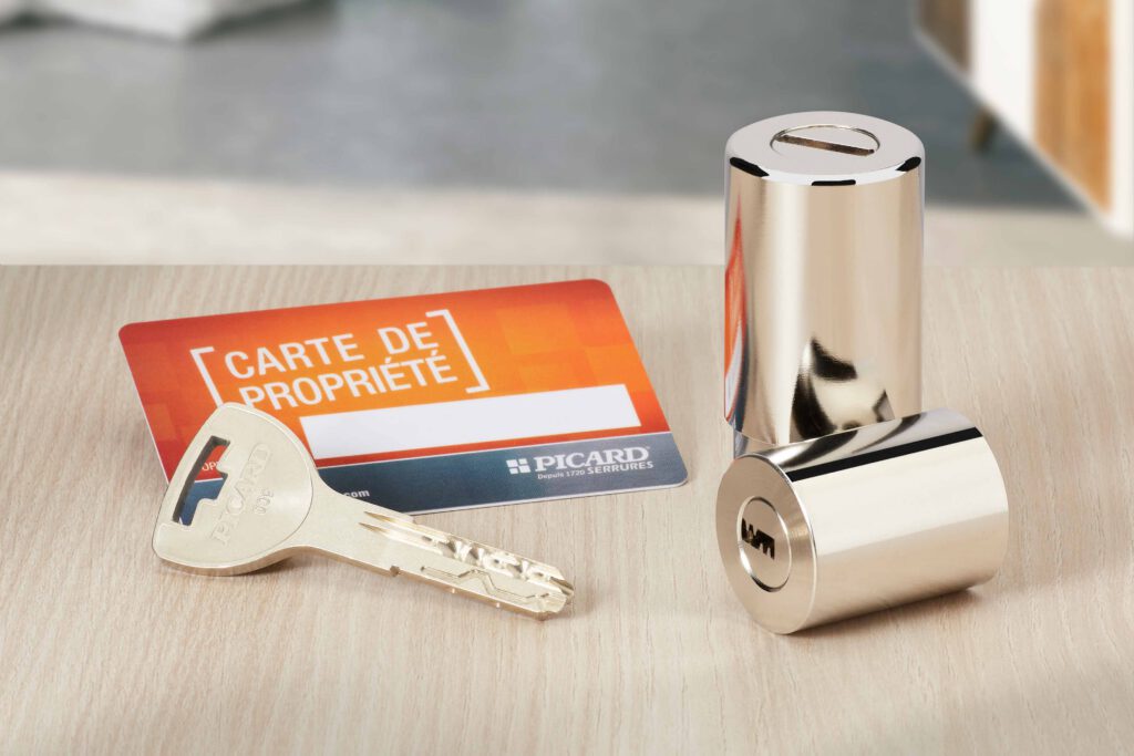 Clé protégée par une carte de propriété